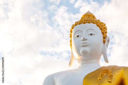 Big Buddha statue Wat Phra That Doi Kham at Chiang Mai,Thai temple Northern  Thailand photo