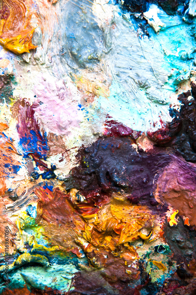 Oil paints multicolored closeup abstract background Oil paints multicolored closeup abstract background
