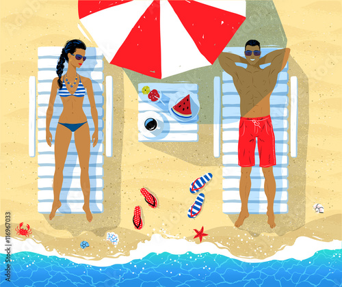Young couple on vacation