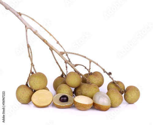 longan on white background