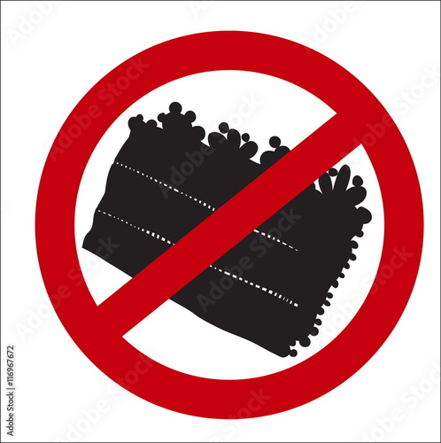 image sign of the ban cake