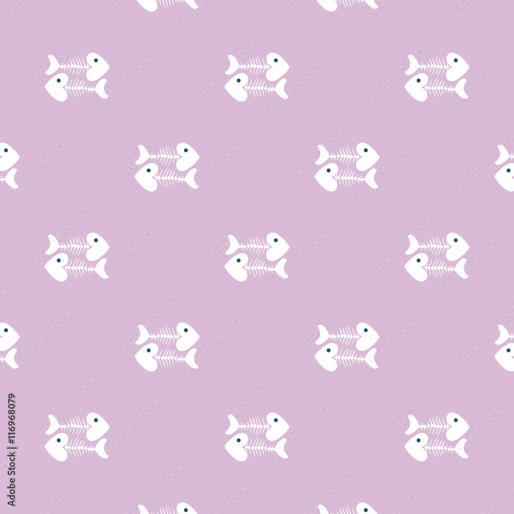 stylish Abstract vector pattern with simply the skeletons of fish. stylish Abstract vector pattern with simply the skeletons of fish.