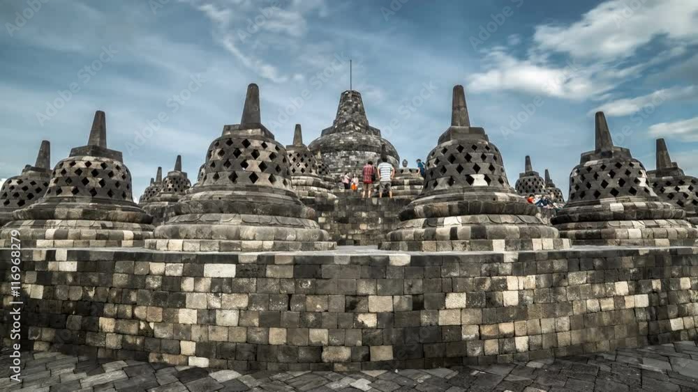 Stupas in Borobudur Temple, Central Java, Indonesia. 4K Timelapse - Java, Indonesia, June 2016. Stupas in Borobudur Temple, Central Java, Indonesia. 4K Timelapse - Java, Indonesia, June 2016.