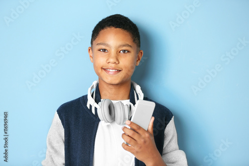 African American boy with h...