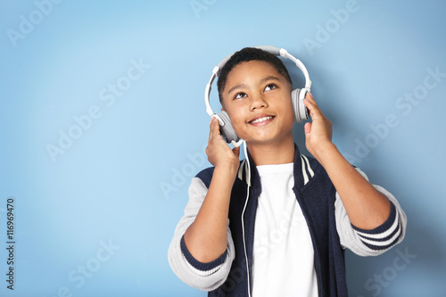 African American boy with h...