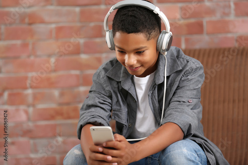 African American boy with h...