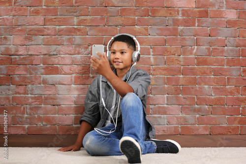 African American boy with h...