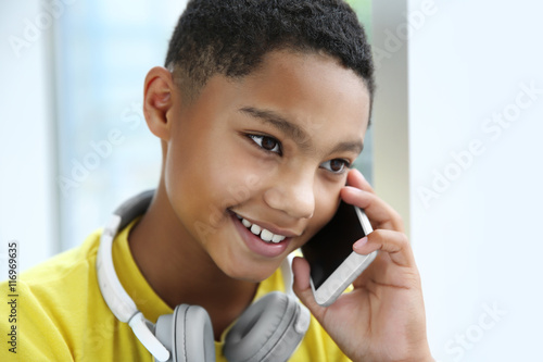 African American boy with h...