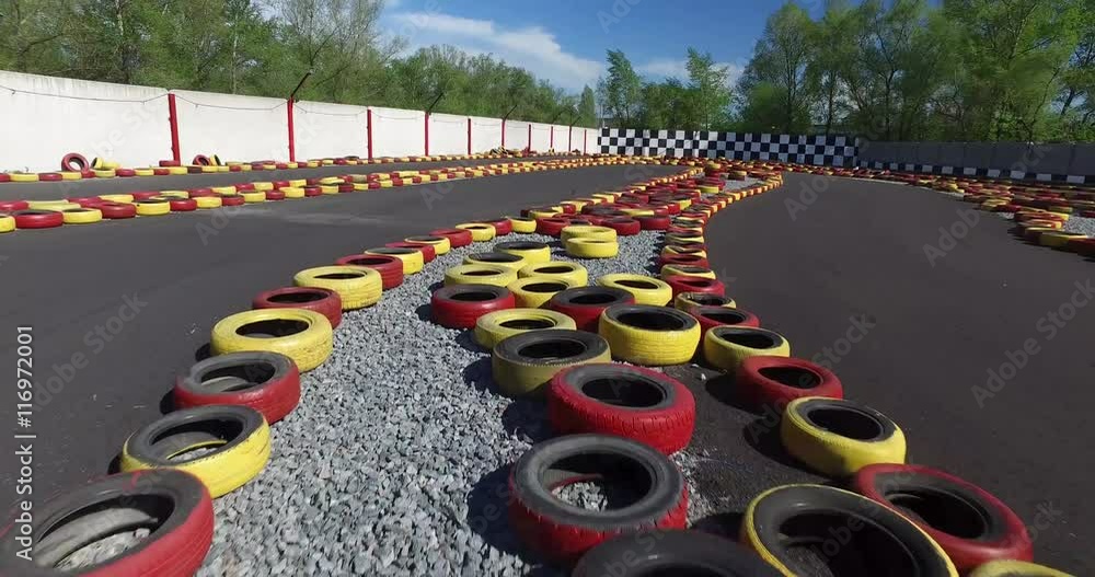 Karting track. Overhead shot