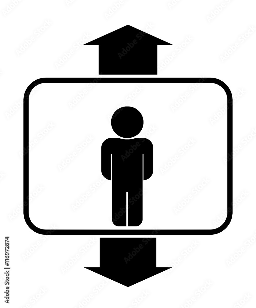 Homme dans un ascenseur Homme dans un ascenseur