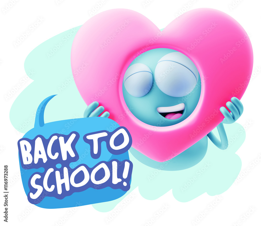 3d Rendering. Romantic Emoticon Character Face Expression saying 3d Rendering. Romantic Emoticon Character Face Expression saying