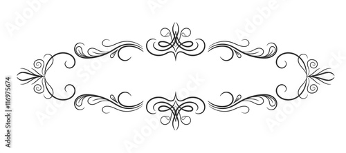 Vintage frame. Elegant luxury vintage calligraphy frame. Template for greeting card, invitation, diploma. Illustration in retro style