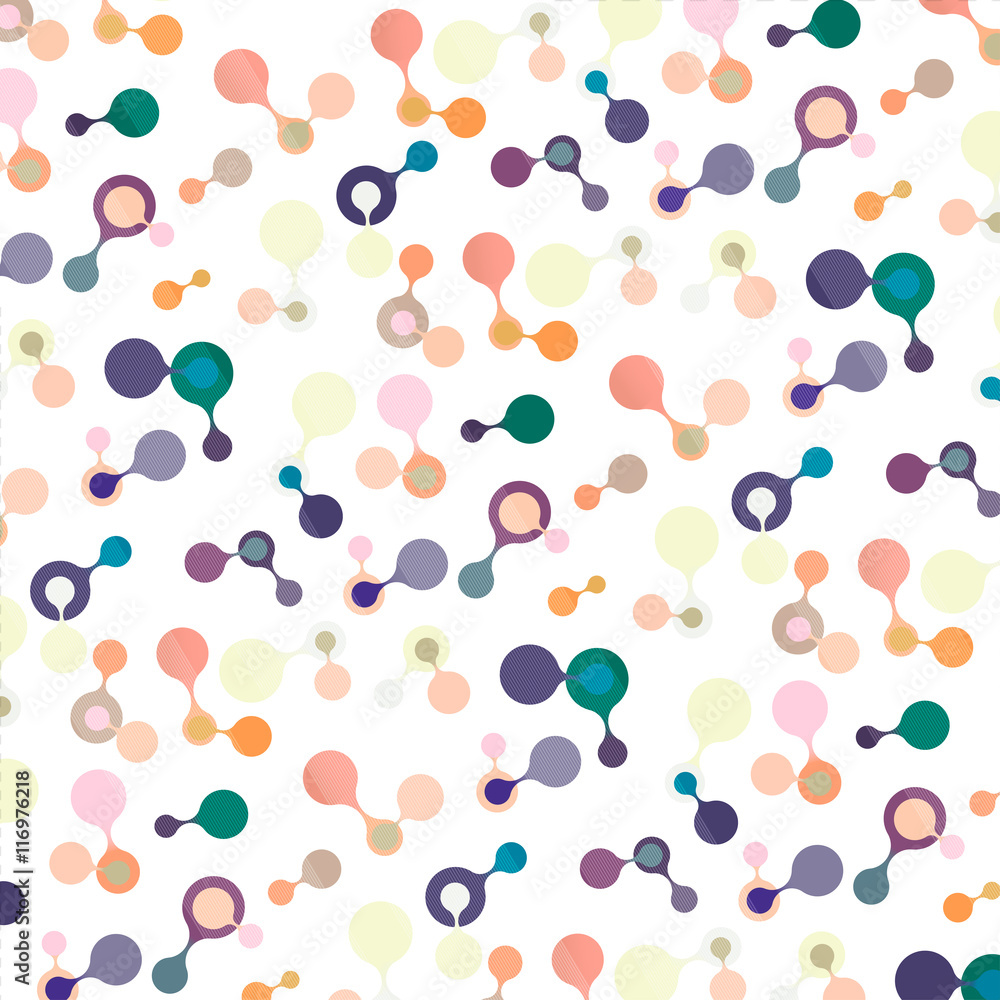 multicolor molecules seamless flat pattern multicolor molecules seamless flat pattern