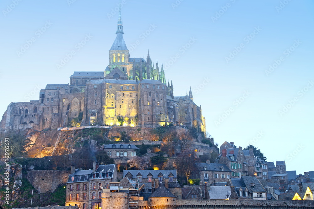 Dawn at Mont Saint Michel. France