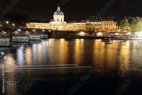 Night at the Seine River in Beautiful Paris during summer France