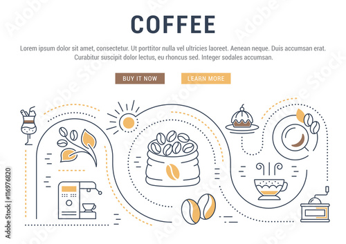 Website Banner and Landing Page Coffee