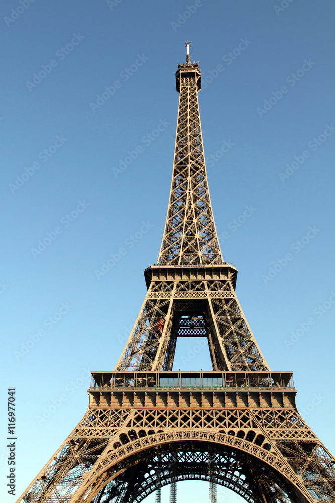 France, Paris, Eiffel Tower, low angle view