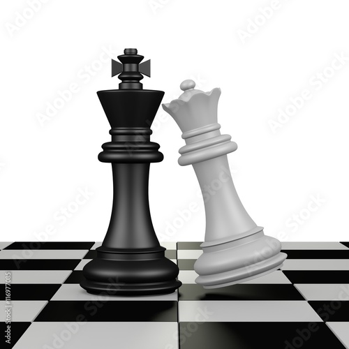 chess game 3D rendering