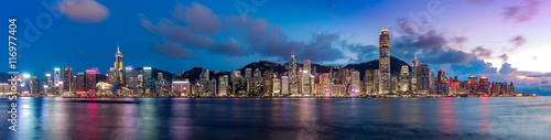 Photography Hong Kong Victoria Harbor in magic hour