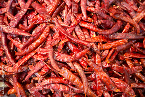 Dried red chilies