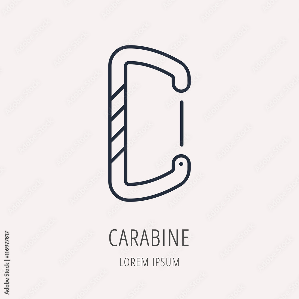 Vector Simple Logo Template Carabine Vector Simple Logo Template Carabine