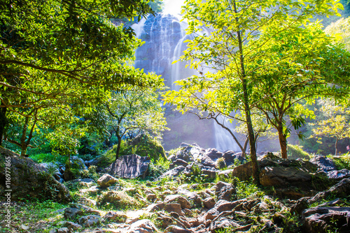 Klonglan waterfall in national park photo