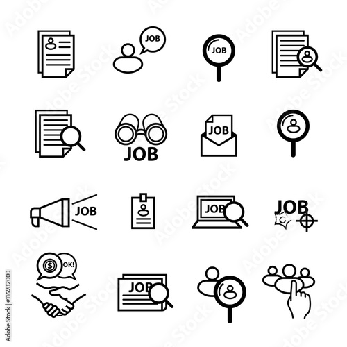 Job icons set