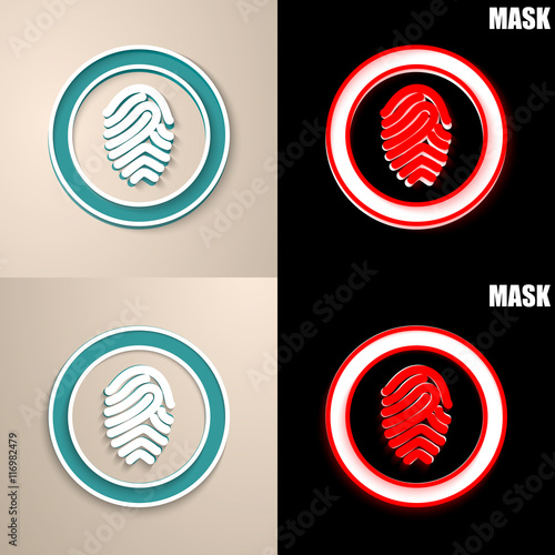 papierowa ikona z cieniem