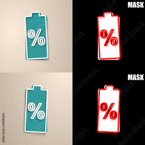 papierowa ikona z cieniem