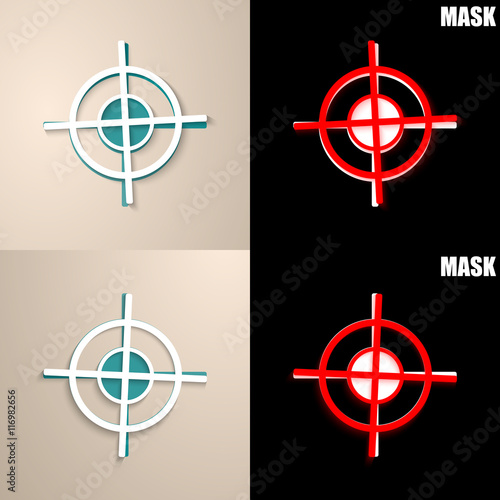 papierowa ikona z cieniem