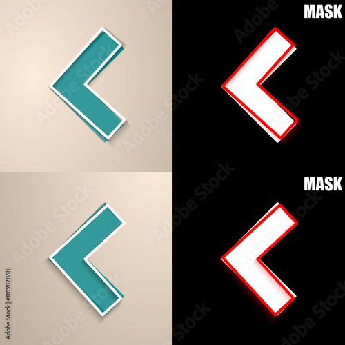 papierowa ikona z cieniem