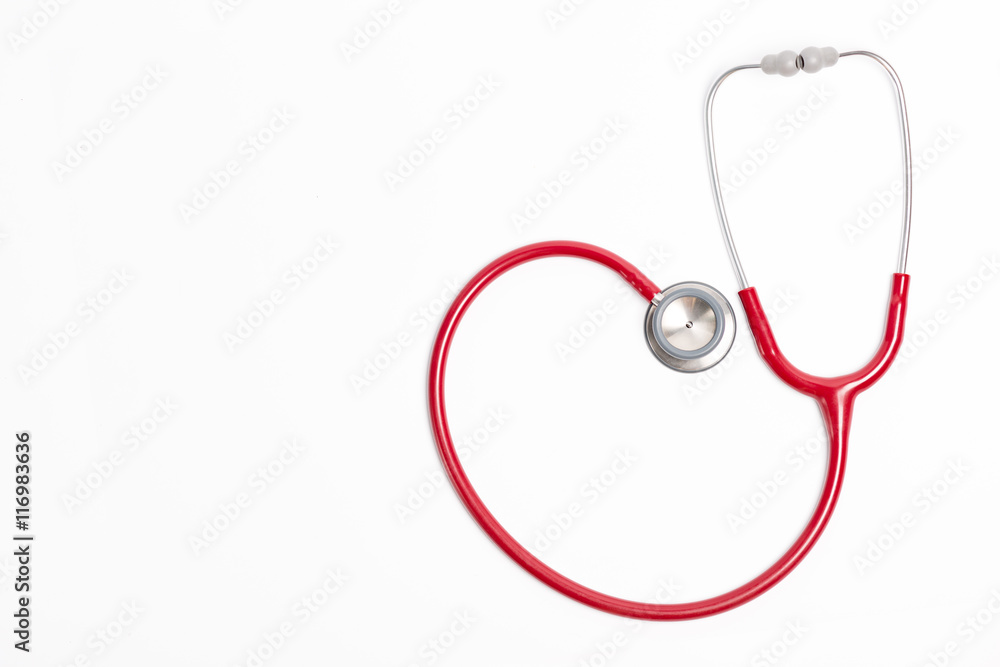 Stethoscope and red heart Stethoscope and red heart