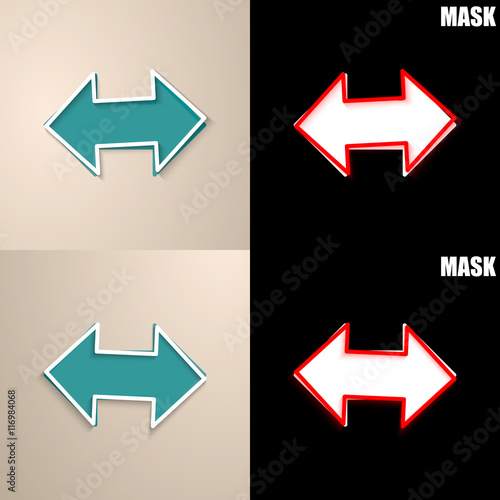 papierowa ikona z cieniem