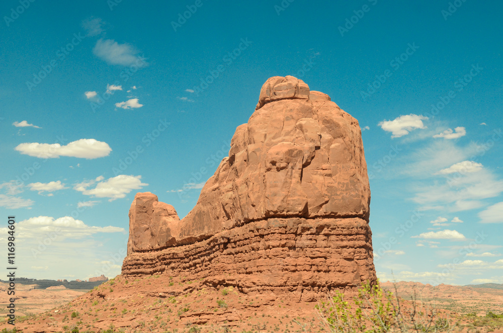 Big rock in National Arches Park, Utah