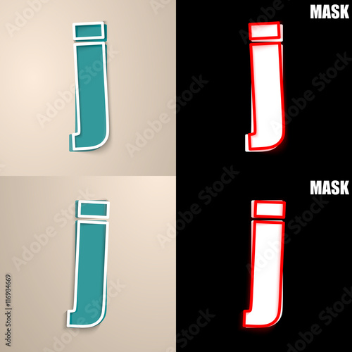 papierowa ikona z cieniem