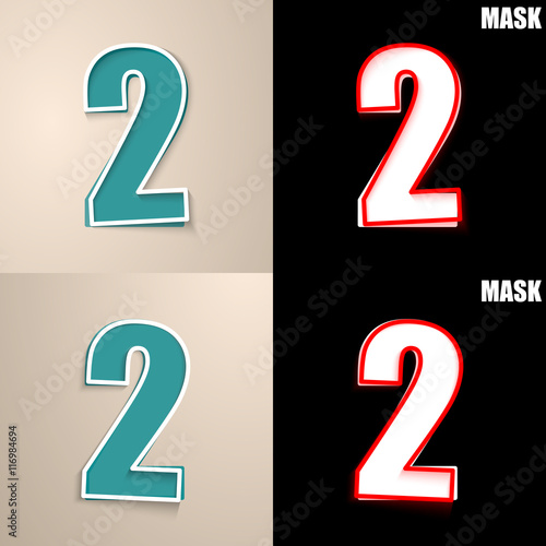 papierowa ikona z cieniem