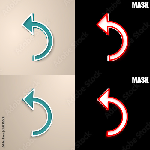 papierowa ikona z cieniem