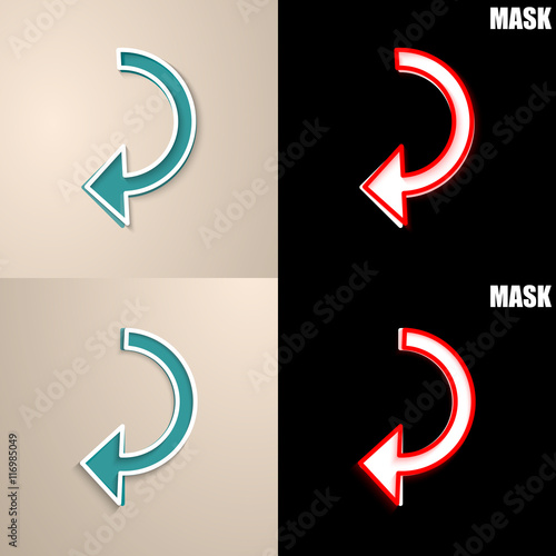 papierowa ikona z cieniem