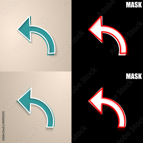 papierowa ikona z cieniem