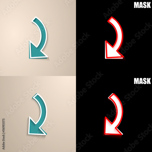 papierowa ikona z cieniem