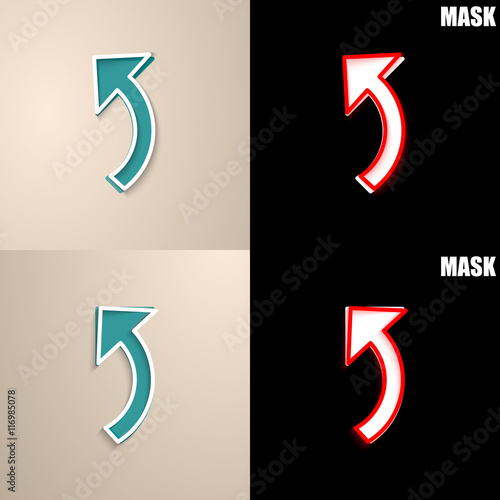 papierowa ikona z cieniem