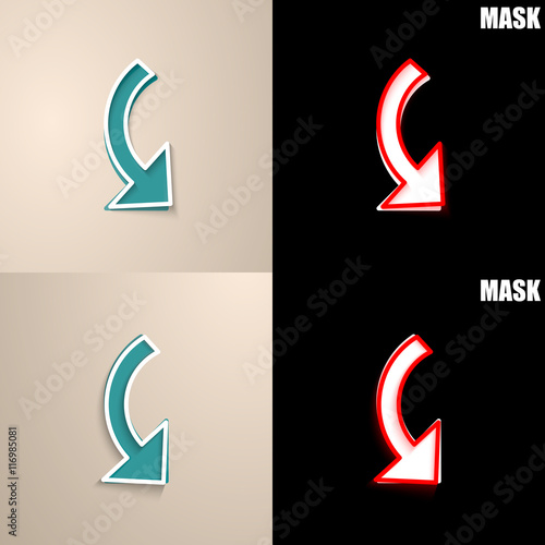 papierowa ikona z cieniem