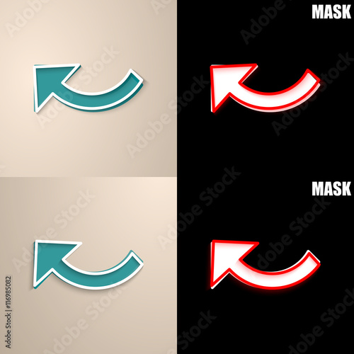 papierowa ikona z cieniem