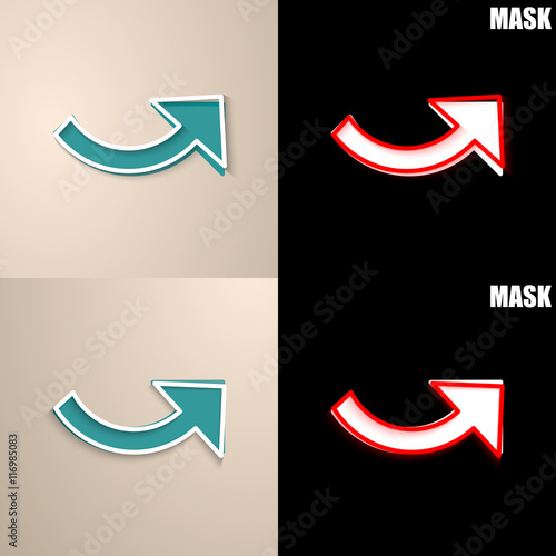 papierowa ikona z cieniem