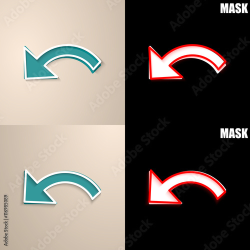 papierowa ikona z cieniem