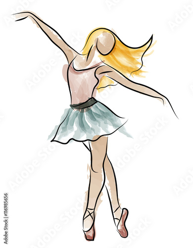 Fotografie Dancer in watercolor