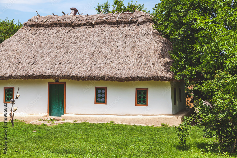 Ancient hut with straw roof