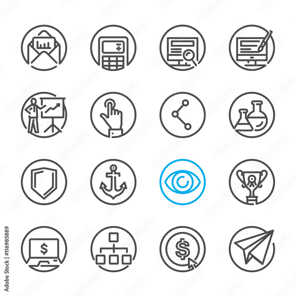 SEO and Internet icons with White Background SEO and Internet icons with White Background