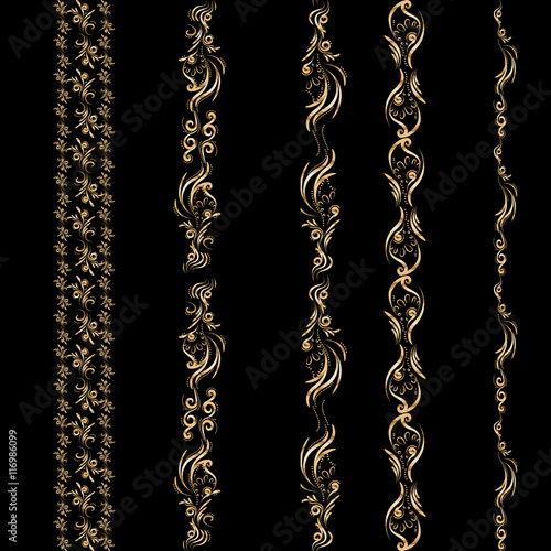 Vector seamless pattern of gold.