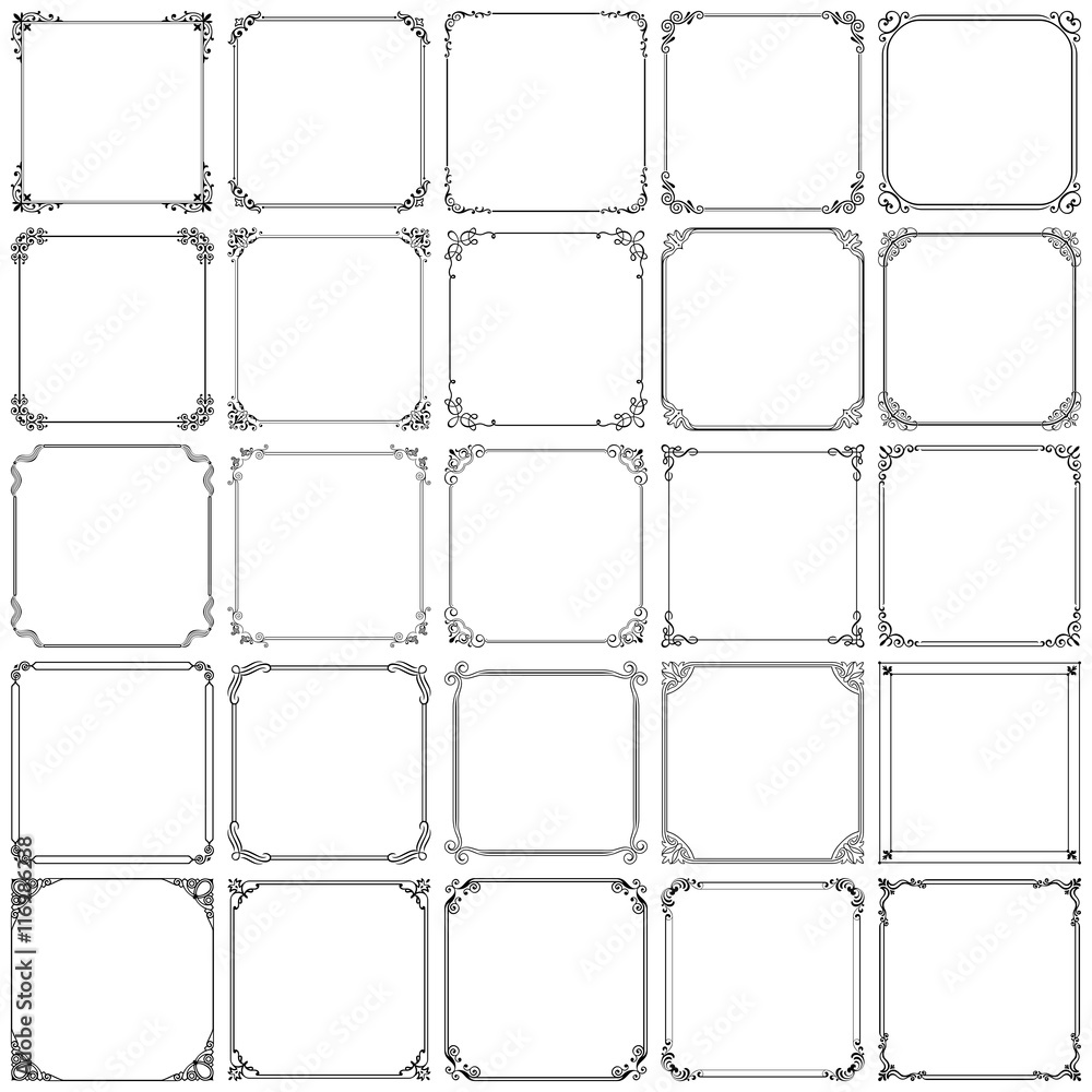 Naklejka premium Decorative vintage frames